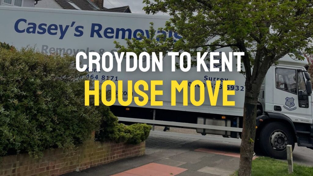 Casey's Removal truck used for title of Croydon to Kent House Move